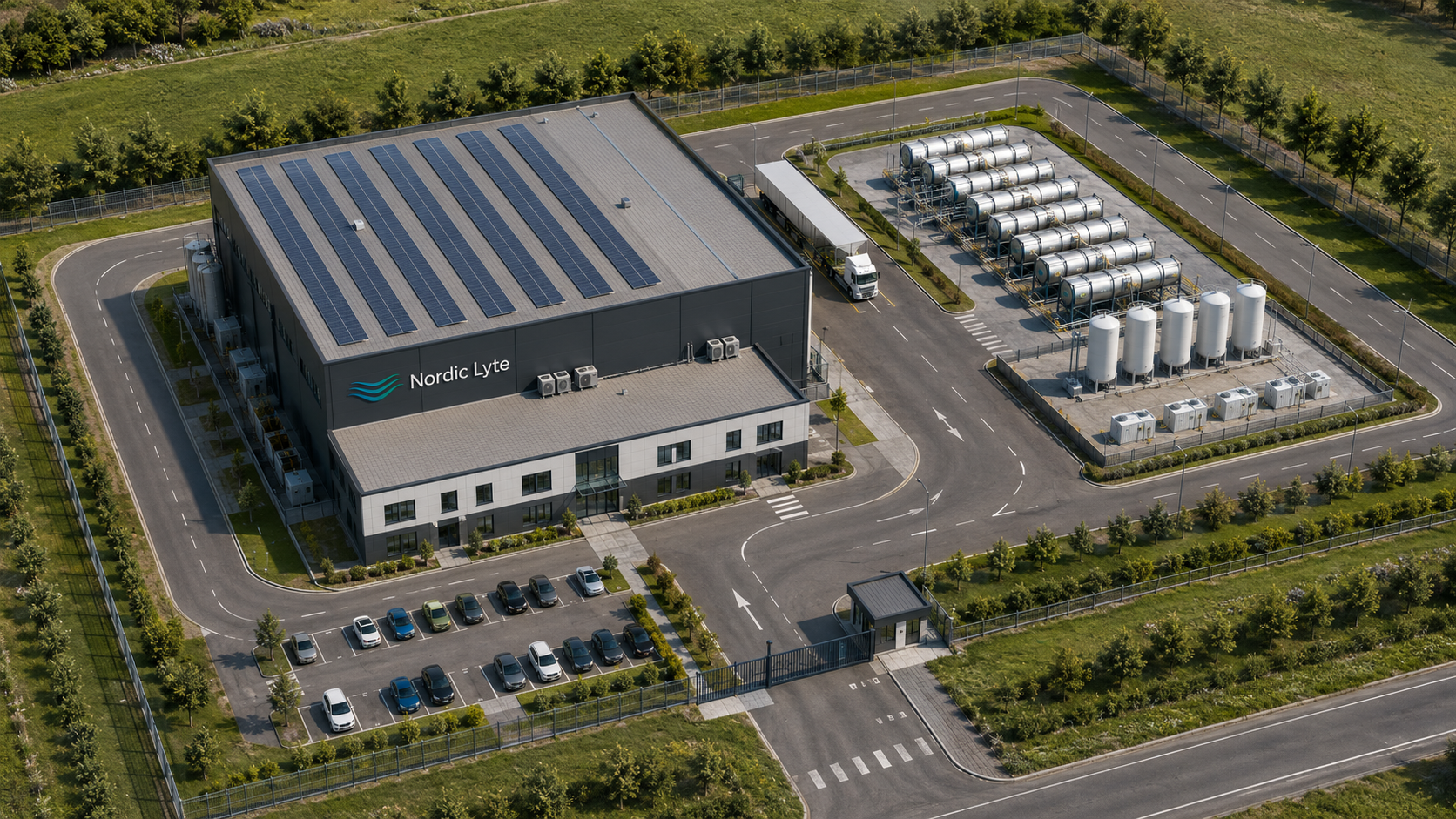 Aerial view of the Nordic Lyte site